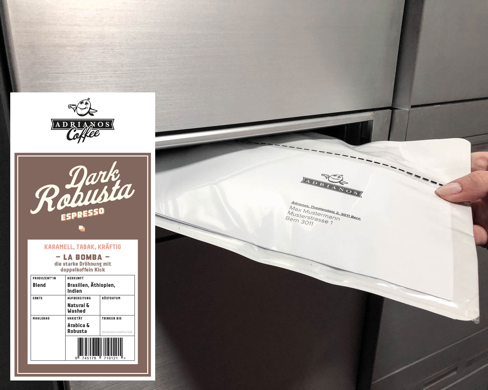 Dark Robusta grains de café