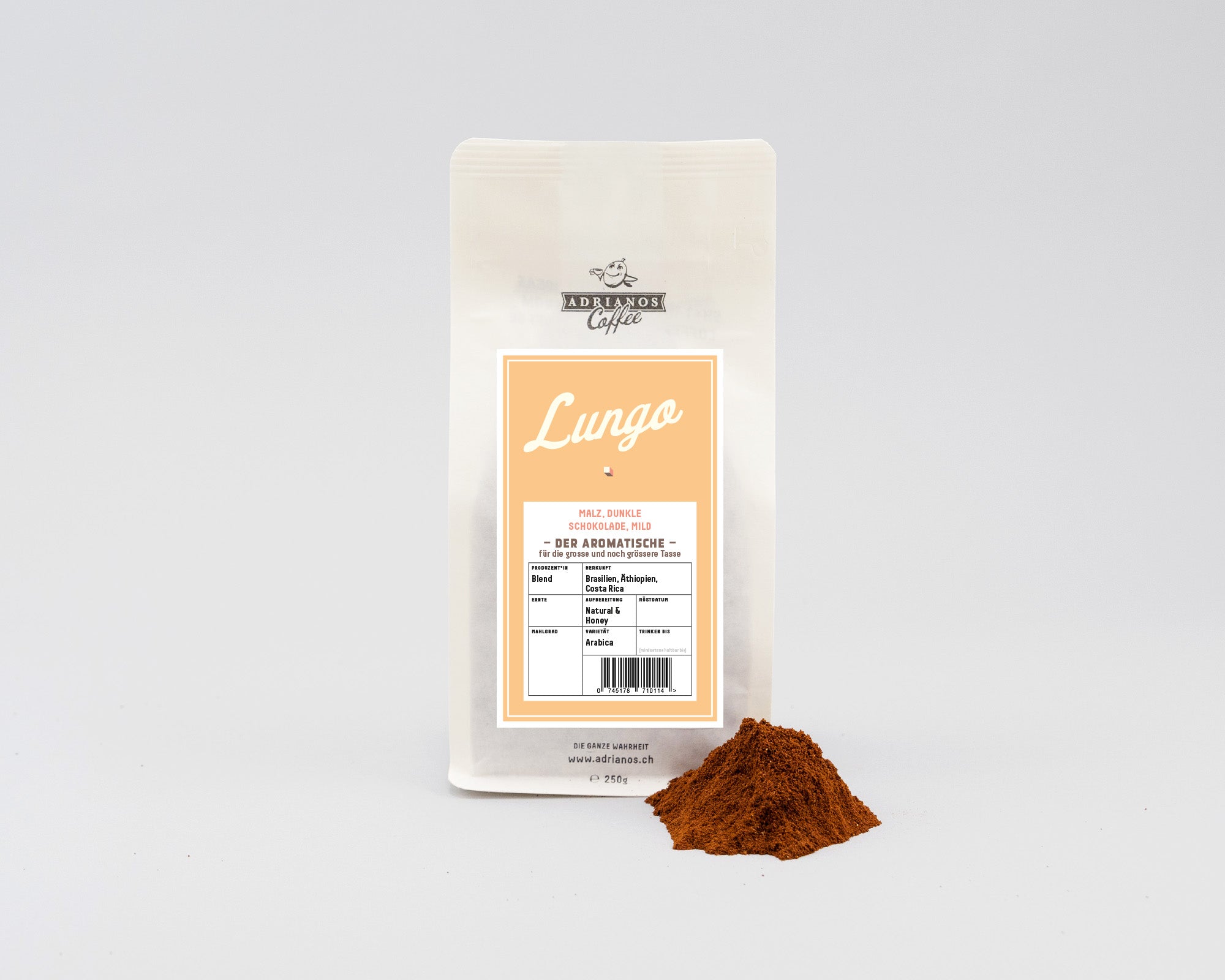 Lungo grains de café