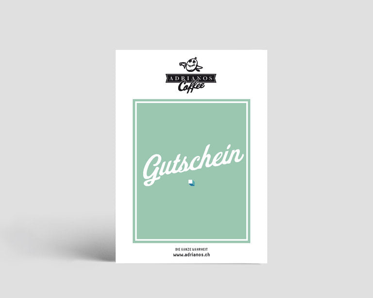 Gedruckter Gutschein Kaffeeladen & Online-Shop