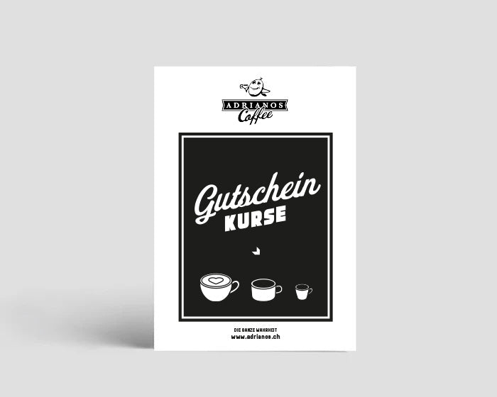 Gedruckter Gutschein Kaffee Kurse